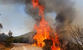 Driving in hazardous hot weather in Greece