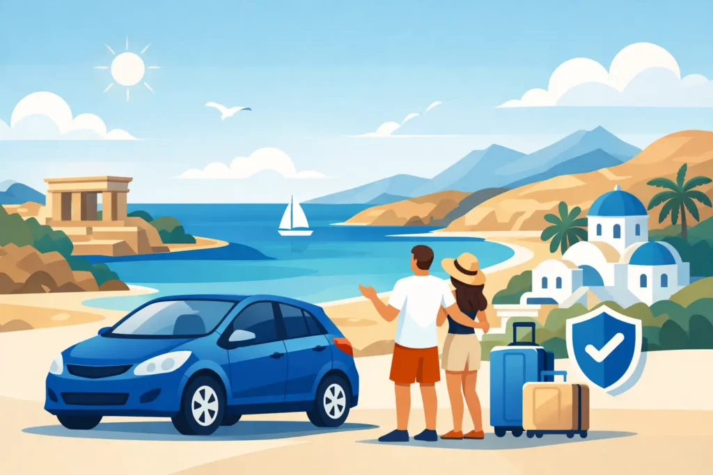 Location de voiture en Crète franchise zéro