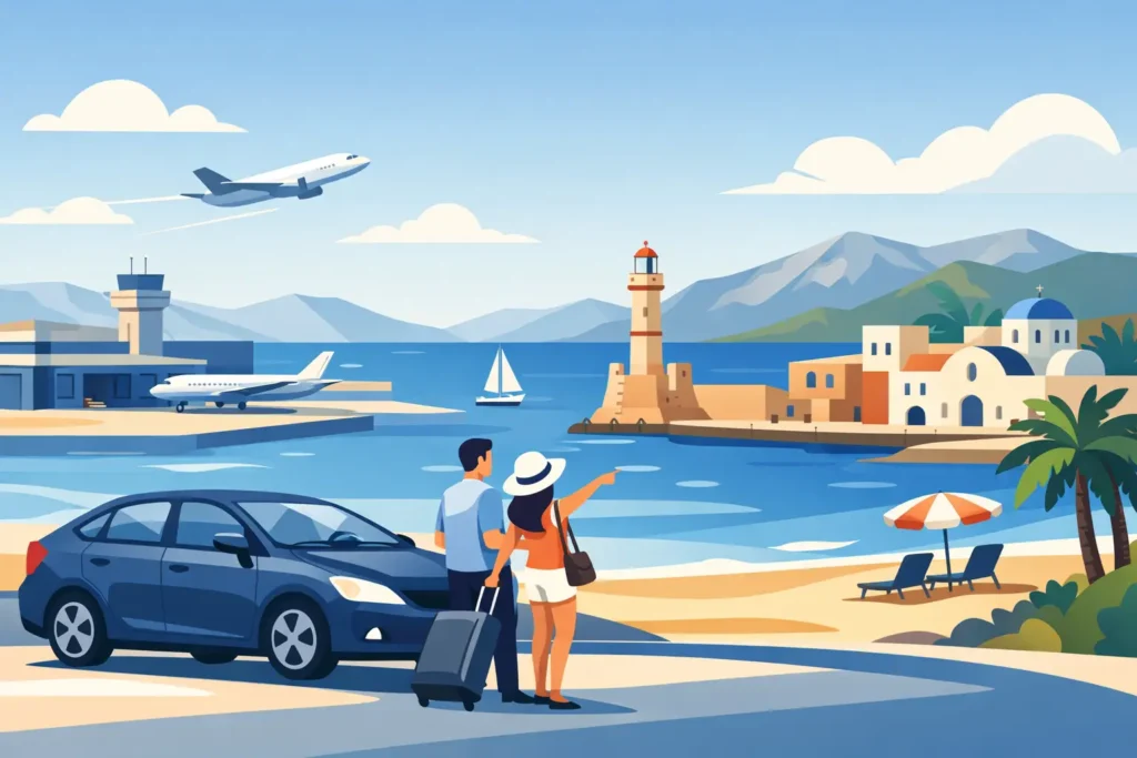 Beste Abholorte für Mietwagen auf Kreta
