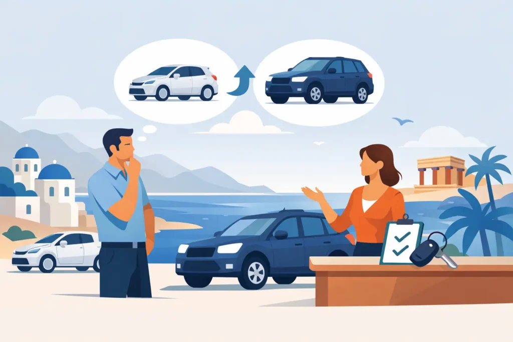 Can You Change Rental Car to Bigger in Crete?