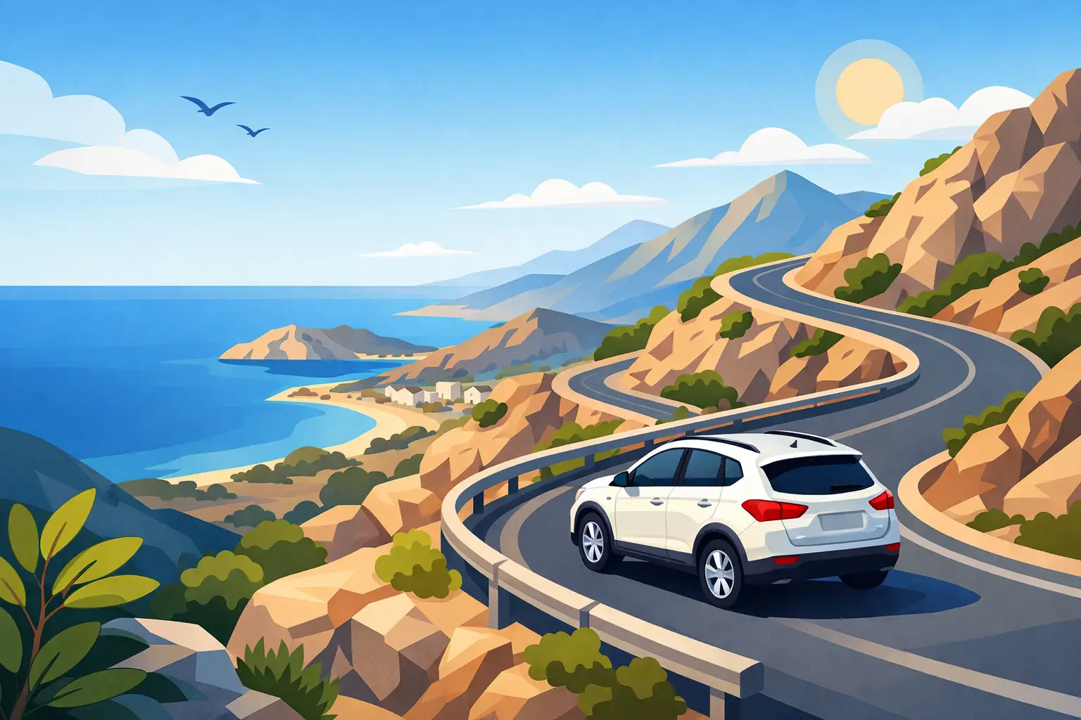 Mietwagen Kreta bestes Auto für Bergstraßen