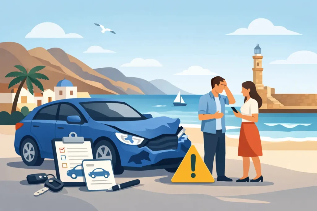 Was tun bei Schaden am Mietwagen auf Kreta?