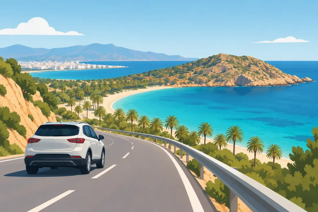 Aller en voiture à la plage de Vai depuis Héraklion