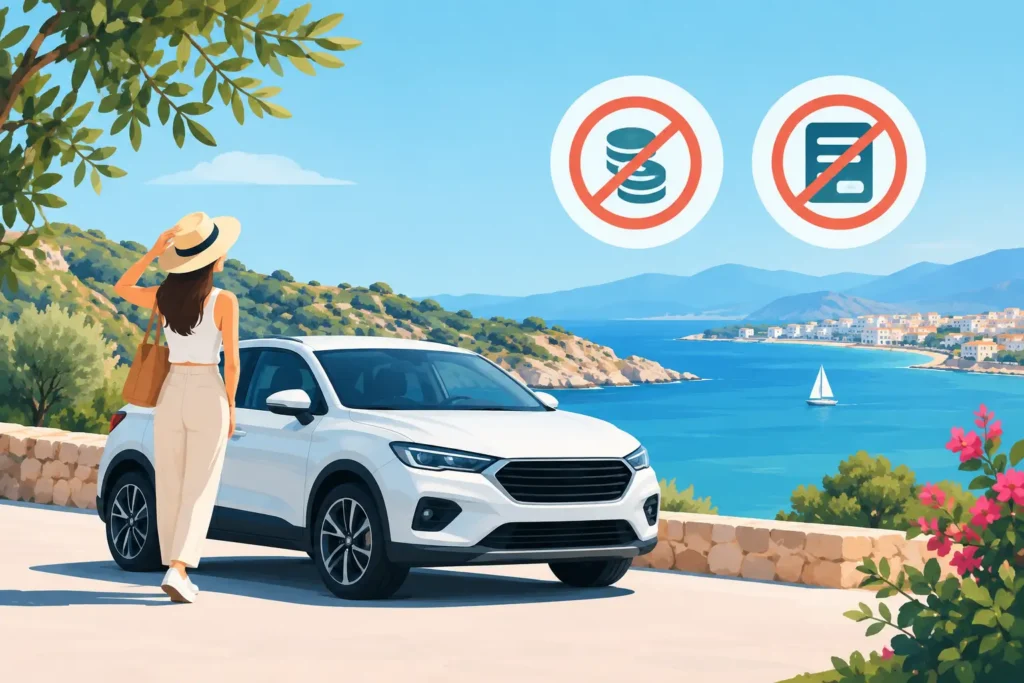 Location auto Crète sans frais cachés ni dépôt